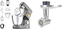 Load image into Gallery viewer, Kenwood Titanium Chef Patissier XL KWL90.034SI, Robot Patissier Balance Intégrée, Batteur K, Pétrin, Fouet, Batteur Souple, Deux Bols, Couvercle Anti-Projections, 1400W, Acier, Argent