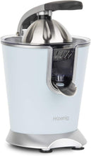 Load image into Gallery viewer, H.Koenig AGR80 160W Professional Electric Citrus Juicer Stainless Steel Lever and Filter Drip Free BPA Free Dishwasher Safe Parts