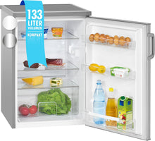 Load image into Gallery viewer, Bomann Réfrigérateur 133L blanc VS2195-1-blanc, Capacité nette : 133 litres, Éclairage intérieur à DEL, Contrôle de la température en continu, 3 clayettes en verre