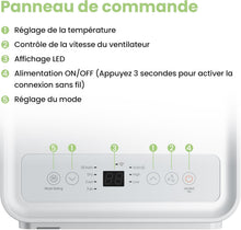 Load image into Gallery viewer, COMFEE' Climatiseur Mobile 9000 BTU/h 2,6kW, 3-EN-1 Refroidisseur Déshumidificateur Ventilateur, Fonction Follow me, Minuterie, Mode nuit, Pour salon et maison de 33㎡/88m³, MPPH-09CRN7, R290