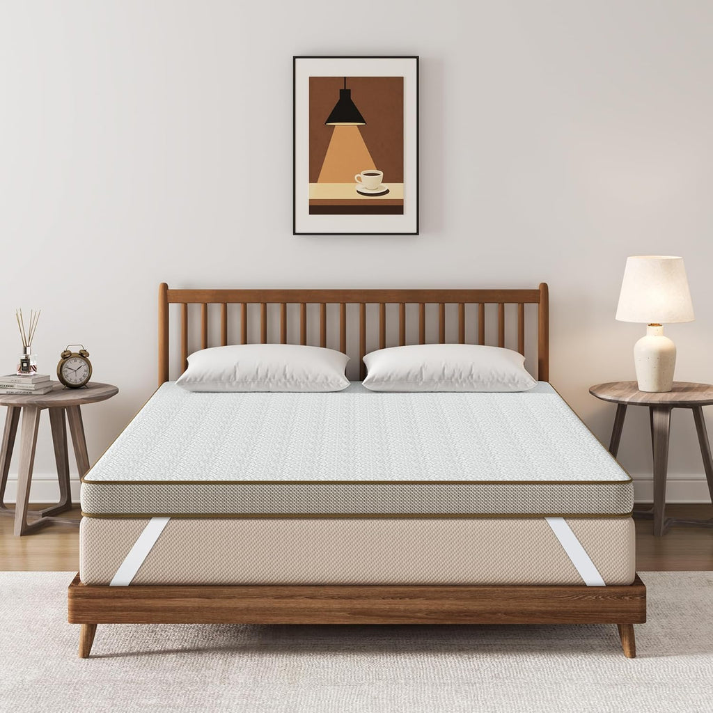 BedStory [Nouvelle Technologie] Surmatelas 160 x 200 à Mémoire de Forme de 7.5CM, Surmatelas de Haute Densité avec Gel Plus Respirant, Housse Amoivible et Lavable
