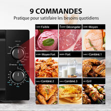 Load image into Gallery viewer, Toshiba Micro-ondes 20L MW2-MM20P(BK), Micro-ondes sur Pied, 800W, 5 Niveaux de Puissance, avec Décongélation Facile, éclairage LED à l'intérieur, Noir