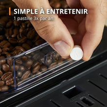 Load image into Gallery viewer, Krups Machine à café grain, 1,7 L, 2 tasses en simultané, Nettoyage automatique, Buse vapeur pour Cappuccino, Cafetière espresso, Essential noire YY8125FD, Noir
