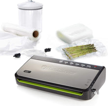Load image into Gallery viewer, FoodSaver FFS005X Vacuum Sealer with Storage Compartment for Roll and Cutter, Pulse Function for Fragile Food, Includes Matching Accessories and Vacuum Bags