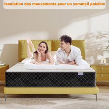Load image into Gallery viewer, MOLPHIT Oeko-TEX Certified Mattress 90 x 190 cm, Thickness 25 cm, Independent Pocket Sprung Mattress, Adult and Children's Bed Mattress, Single Mattress, Perfect Support, Durable and Quiet