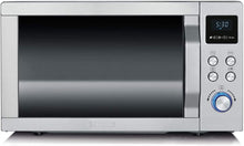 Load image into Gallery viewer, SEVERIN Four à micro-ondes 30 L, 2 500 W, avec fonction gril et chaleur tournante, avec 5 niveaux de puissance, 10 programmes automatiques, Inox/Noir, MW 7775