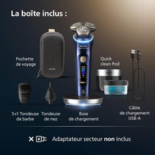 Load image into Gallery viewer, Philips Rasoir i9000 Prestige Ultra, Rasoir électrique 100% étanche, Technologie Skin IQ Pro, Système Triple Lift &amp; Cut, Lames de précision NanoTech rotatives 360°, 5 modes de rasage, XP9401/38