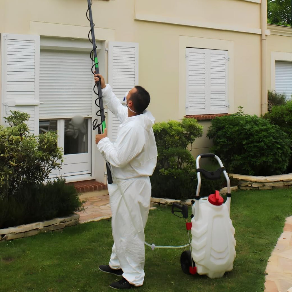 FORUM EQUIPEMENT - Pulvérisateur Électrique Pro Sprayer III 30L – Pulvérisateur Électrique Toiture Longue Portée à Batterie Rechargeable, Débit 240 L/H, Tuyau 8m - 2 Batteries