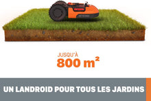 Load image into Gallery viewer, WORX LANDROID Vision WR206E.1, Robot Tondeuse sans Fil périphérique 600 m² Surf.Max 700 m², Installation en 30 Min, Caméra 4K + IA Adaptative, évite Tous Les Obstacles, Coupe des Bordures, Multizone