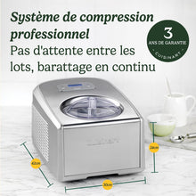 Load image into Gallery viewer, Cuisinart Sorbetière - Fait de la crème glacée, du gelato, du sorbet et du yogourt glacé en 40 minutes - Desserts maison - Facile à utiliser - Acier inoxydable - ICE100BCU