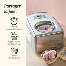 Load image into Gallery viewer, Cuisinart Sorbetière - Fait de la crème glacée, du gelato, du sorbet et du yogourt glacé en 40 minutes - Desserts maison - Facile à utiliser - Acier inoxydable - ICE100BCU