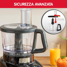 Load image into Gallery viewer, Moulinex Robot multifonction, 1000 W, 28 fonctions, Bol 3 L, Blender 2 L, Hachoir, Disques pour râper et émincer, Lames inox titanium, Robot cuisine, DoubleForce FP821811