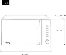 Load image into Gallery viewer, H.Koenig Microwave Oven Grill 2 in 1 VIO9, 25L, 27cm Turntable, 10 Cooking Modes up to 1000W, Defrosting, Combined Cooking, LCD Display [Energy Class A+]