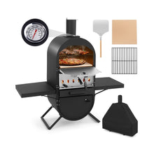Load image into Gallery viewer, Four  Pizza au Feu de Bois d'Extrieur Housse en Tissu Oxford Pierre  Pizza de 31 cm Pelle  Pizza Grille de Cuisson -