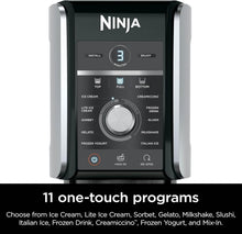 Load image into Gallery viewer, Ninja NC301 CREAMi Ice Cream Maker, for Gelato, Mix-ins, Milkshakes, Sorbet, Smoothie Bowls &amp; More, 7 One-Touch Programs, with (2) Pint Containers &amp; Lids, Compact Size, Perfect for Kids, Silver