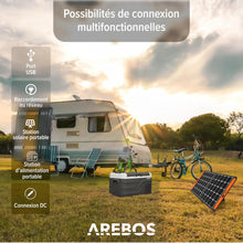 Load image into Gallery viewer, Arebos Glacière compresseur 26 l | Glacière électrique avec application et contrôle intelligent | Réfrigérateur mobile avec port USB | jusqu'à -20 °C | 12/24 V 230 V | Pour voiture, camion, camping,