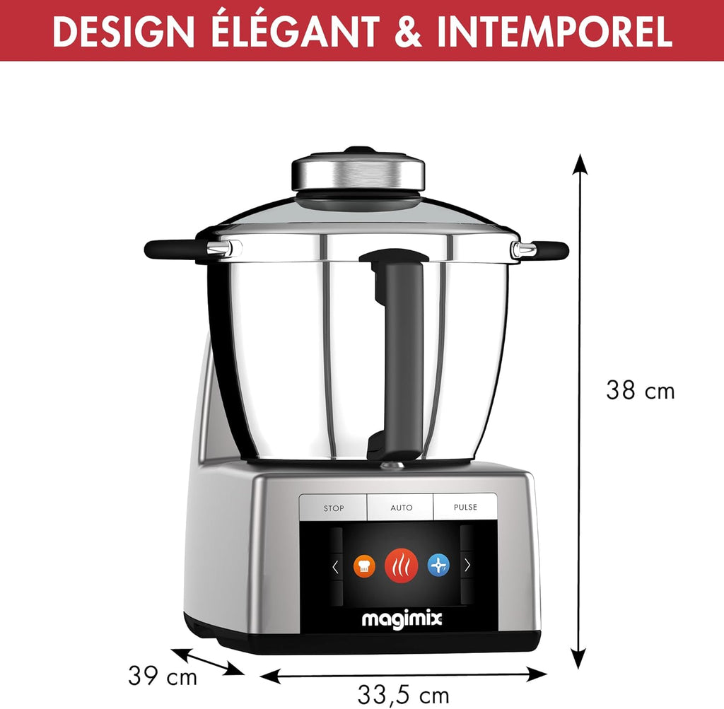 Magimix Cook Expert Chrome 18900 Multi-Function Robot Cooker 3.5L, Professional Motor, Matt Chrome