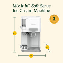 Load image into Gallery viewer, Cuisinart Sorbetière | machine à crème glacée, yaourt glacé, gelato, sorbet, sans produits laitiers | Distributeur de garniture | facile à utiliser | 1.42L fait 6 portions | Prêt en 20mins | ICE48U