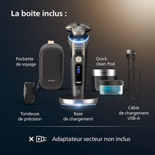 Load image into Gallery viewer, Philips Rasoir i9000 Prestige Ultra, Rasoir électrique 100% étanche, Technologie Skin IQ Pro, Système Triple Lift &amp; Cut, Lames de précision NanoTech rotatives 360°, 5 modes de rasage, XP9401/38