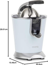 Load image into Gallery viewer, H.Koenig AGR80 160W Professional Electric Citrus Juicer Stainless Steel Lever and Filter Drip Free BPA Free Dishwasher Safe Parts