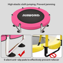 Load image into Gallery viewer, Trampoline pour Enfants, Trampoline réglable pour bébé avec Panier de Basket-Ball, Trampoline intérieur et extérieur de 200 kg avec enclos
