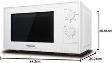 Load image into Gallery viewer, Panasonic NN-E20JWMEPG Microwave Oven with Glass Turntable, 20L, 800W, Defrost, 5 Power Levels, Timer, White