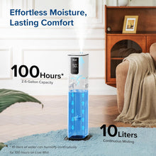 Load image into Gallery viewer, LEVOIT OasisMist 1000S (10L) Smart Humidifier for Home Large Room Bedroom, Last 100 Hours Suitable for Indoor Plant, Cover up to 600ft², Easy Top Fill, Remoter &amp; Voice Control, Auto Mode, Quiet, White