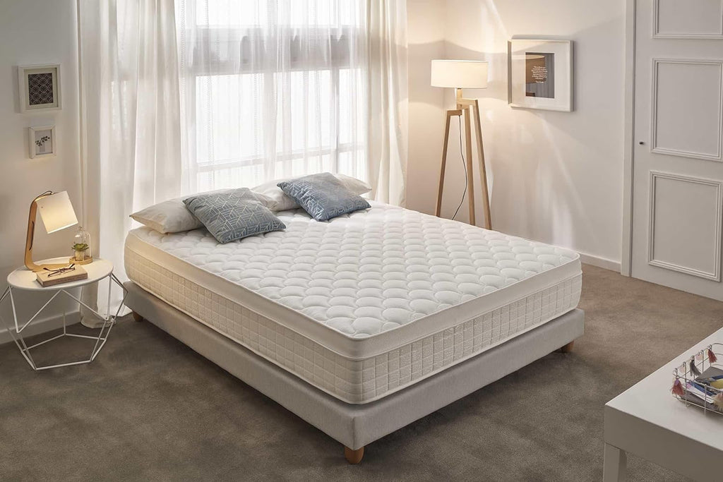 Moonia - Matelas Ressorts Ensachés 135 x 190 cm - Grand Lit - Matelas de Haute Durabilité - Matelas Anti-acariens - Modèle Box Spring Premier