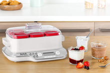 Load image into Gallery viewer, Seb Yogurt Maker 12 Jars, Glass Jars 140 ml, 5 Automatic Programs, BPA-Free, Compact, Homemade Yogurt &amp; XF101001 Delices Box Box 1 L Tray White Yogurt-Cheese with Drainer