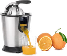 Load image into Gallery viewer, H.Koenig AGR80 160W Professional Electric Citrus Juicer Stainless Steel Lever and Filter Drip Free BPA Free Dishwasher Safe Parts
