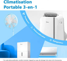 Load image into Gallery viewer, MIDEA Climatiseur PortaSplit Mobile Silencieux 4-in-1| 12000 BTU | Chauffage et Climatisation Portable Prêt à Poser 3,5kW- Clim Mobile avec rafraîchisseur, déshumidificateur, chauffage,ventilateur
