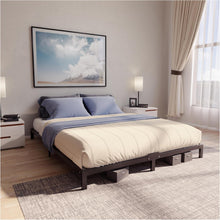 Load image into Gallery viewer, Dreamzie Cadre de Lit 160x200 avec Sommier - Sommier 160x200 avec Pieds - Hauteur de 35 cm - Structure Solide, Assemblage Facile et Espace de Rangement