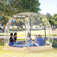 Load image into Gallery viewer, Tente Bulle à Ouverture Instantanée pour 6 à 10 Personnes Tente Dôme d'Extérieur 328 x 328 cm Résistante Aux Intempéries Transparent