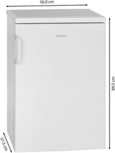 Load image into Gallery viewer, Bomann Réfrigérateur 133L blanc VS2195-1-blanc, Capacité nette : 133 litres, Éclairage intérieur à DEL, Contrôle de la température en continu, 3 clayettes en verre