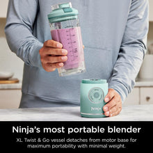 Load image into Gallery viewer, Ninja Blast Max, Portable Blender + Twist &amp; Go, Personal Smoothie, Blend, Ice Crush, 3 Programs, Cordless, 22 oz removable Vessel, Dishwasher Safe, Leakproof, Navy, BC251NV