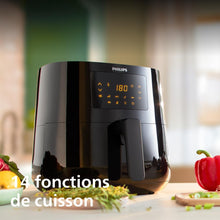 Load image into Gallery viewer, Versuni Philips Airfryer Series 3000 XL, 6.2L (1.2 kg), 14 in 1, 90% Less Fat Thanks to Rapid Air Technology, HomeID Recipe Application, Black (HD9270/90)