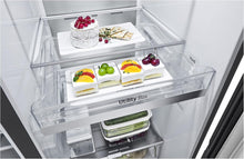 Load image into Gallery viewer, LG GSXV91MCAF Réfrigérateur combiné - Side by Side, 635L, InstaView, Total No-Frost, Compartiment congélation, Distributeur d'eau et glace UVnano, Compresseur Inverter Linear, Wi-Fi, Noir, Classe F