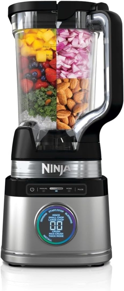 Ninja Detect Power Blender Processor Pro 3-in-1, Blender 1200W, Mixing Bowl, Blender Blade, Individual Cup, Container, Knead, Blender, Chopping & Mixing, Black, TB401EU