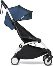 Load image into Gallery viewer, Poussette BABYZEN YOYO2 6+ (Cadre noir + pack couleur Aqua) - Comprend un harnais, un dossier, des arceaux de capote, une bandoulière, un coussin d’assise, et une capote assortie