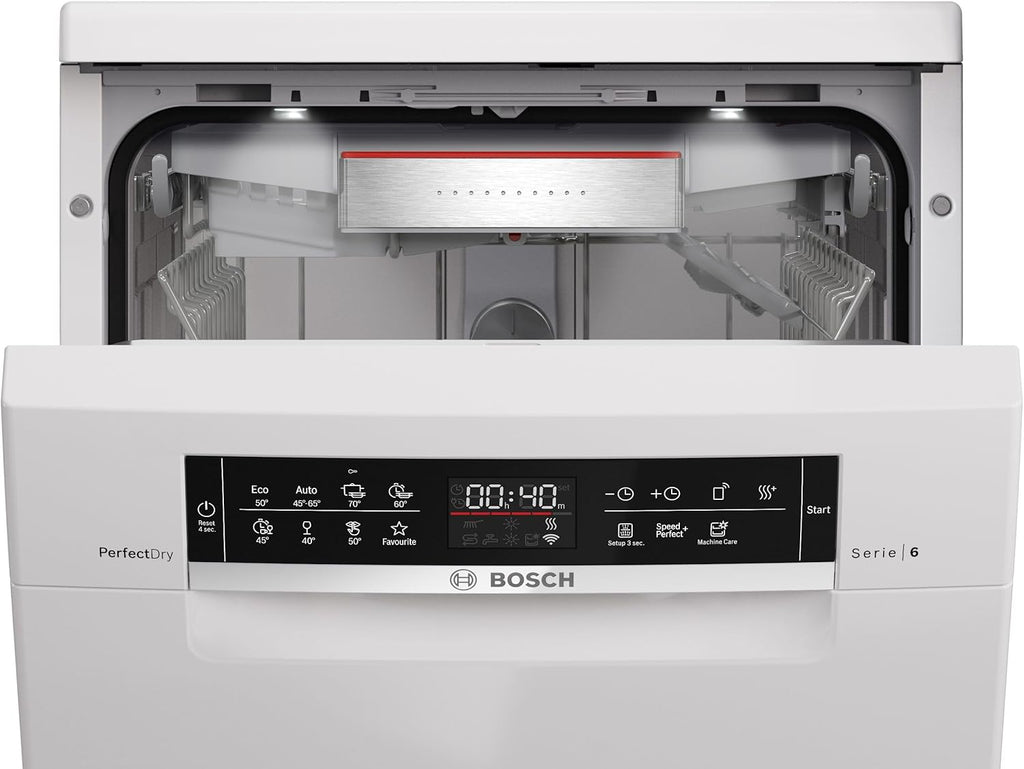 Bosch SPS6YMW14E, Série 6, Lave-vaisselle 45cm, Pose-libre, Blanc