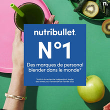 Load image into Gallery viewer, Nutribullet Pro 1200, Blender électrique, Broyeur, Smoothie Blender, Blender multifonctions, puissance 1200w, verres 700ml et 900ml, noir, NB120MB