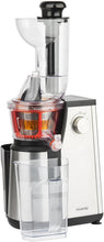 Load image into Gallery viewer, H.Koenig GSX12 Vertical Juice Extractor Stainless Steel Black, Fruit and Vegetable Juice, BPA Free, 82 mm Wide Mouth, Soft Pressure, 1 Litre, 400 W