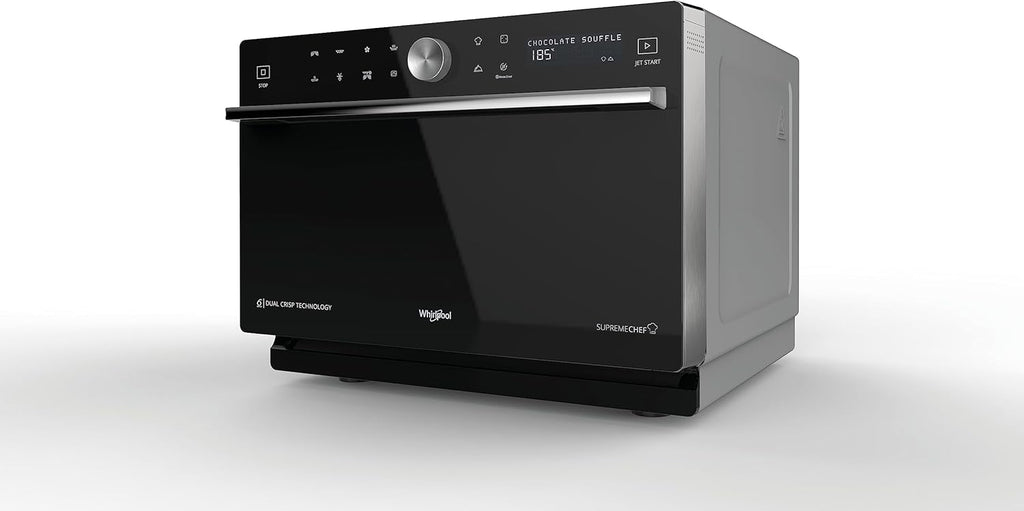 Whirlpool MWSC 9133 SB Supreme Chef Combination Microwave with Grill + Steam, 33 Litres, Technology 6th Sense, Turntable