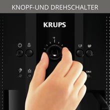 Load image into Gallery viewer, Krups EA8108 fully automatic coffee machine (automatic cleaning, 2 cup function, milk system with CappucinoPlus nozzle, 15 bar, coffee machine, espresso) black