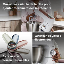Load image into Gallery viewer, Kenwood Titanium Chef Baker KVC65.001WH, Pastry Robot with Integrated Scales, Including 3-Piece Pastry Set, Spatula &amp; Splash Protection, 1200 W, White