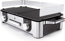 Load image into Gallery viewer, WMF Master-Grill électrique, 2400W, Grande surface 28x50cm, Revêtement antiadhésif, Plaques amovibles compatibles lave-vaisselle, Inox 18/10 Cromargan, Lono 0415280011
