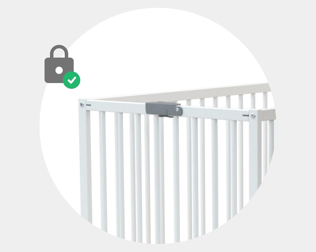 WEBABY - Lit bébé pliant 60x120cm Blanc | Bois massif | Dès la naissance |Confort de sommeil | Sommier à lattes | Compact | Transportable | Pliable |Gain de place | Lit de voyage