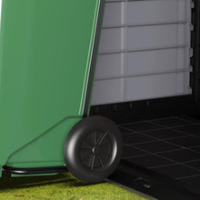 Load image into Gallery viewer, Duramax StoreAway 1200L Plastic Garden Shed/ Flat Lid, Outdoor Storage Shed, Wheelie Bin Hideaways, Wheelie bin box, Durable Construction, Ideal for Bikes, BBQs &amp; 2x 240L Bins, 145x85x125 cm, Brown