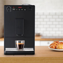 Load image into Gallery viewer, Melitta Caffeo Solo Noir Pure Black, Machine à Café à Grains avec Broyeur et Système d'Extraction des Arômes, Affichage LED, Mode 1 à 2 Tasses, Cafetière Expresso, Automatique, E950-222, 1400W