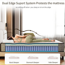 Load image into Gallery viewer, Matoresu Double Mattress 160 x 190 cm Memory Foam Height 25 cm Medium Rigid H3 Ergonomic 7 Zone Cold Foam Comfortable Breathable Fabric Cover